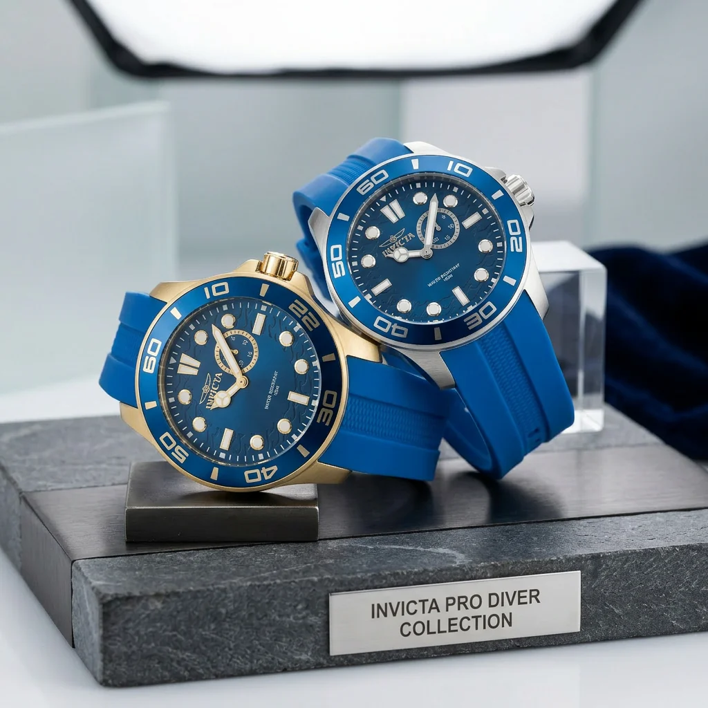 Invicta Men's 50mm Pro Diver Quartz Blue Label Silicone Strap Watch - Image 3