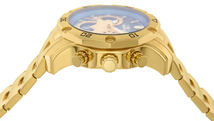 Invicta Men's 50mm Pro Diver Scuba Quartz Chronograph Goldtone Bracelet Watch - Image 2