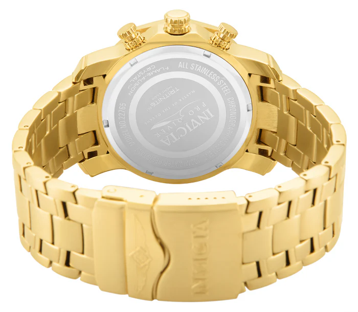 Invicta Men's 50mm Pro Diver Scuba Quartz Chronograph Goldtone Bracelet Watch - Image 3