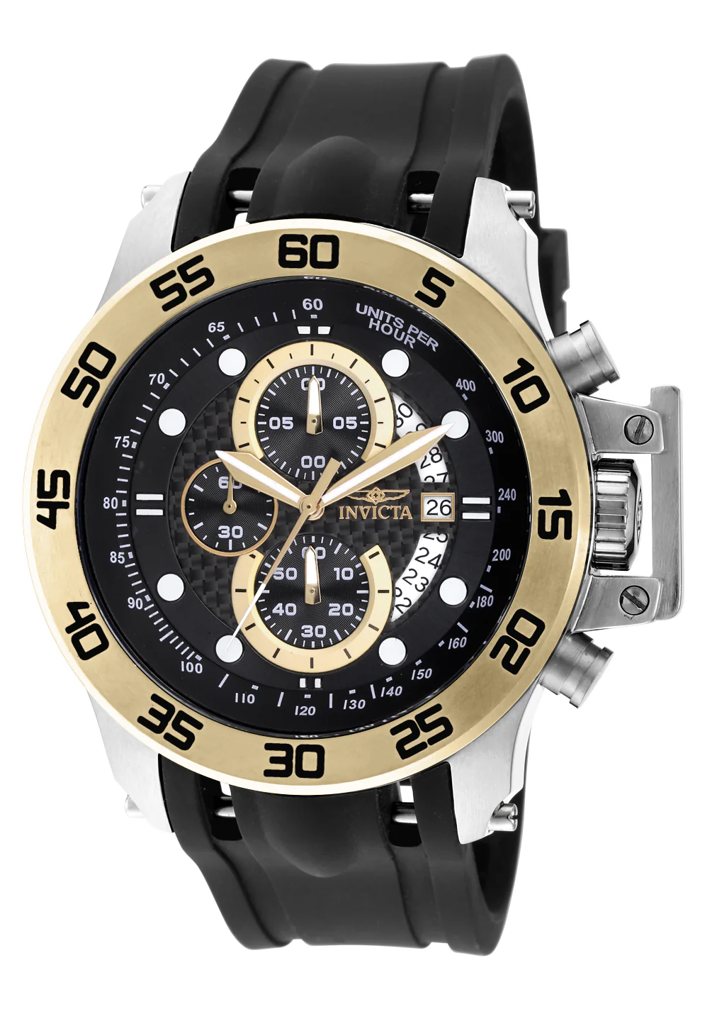 Invicta Men's 51mm I-Force Quartz Chronograph Carbon Fiber Dial Silicone Strap Watch - Image 5