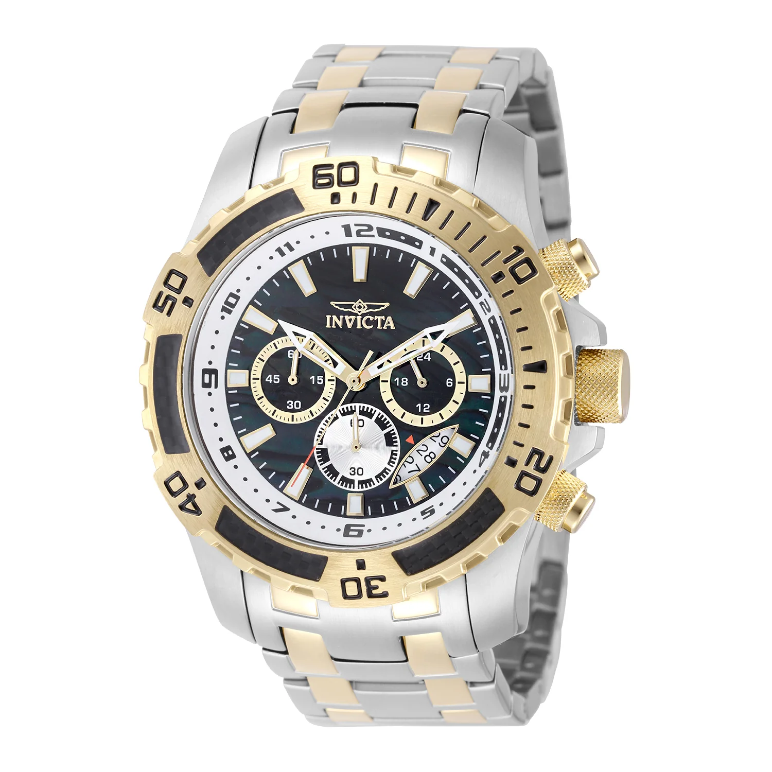 Invicta Men's 51mm Pro Diver Scuba Quartz Black Abalone Bracelet Watch - Image 2