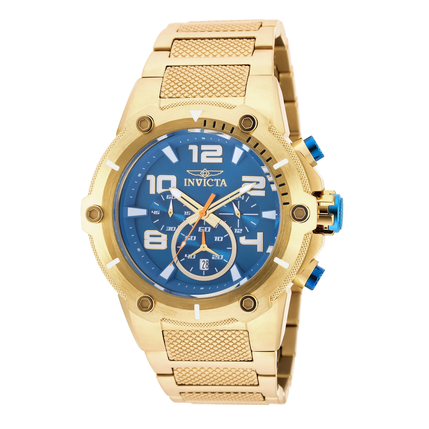Invicta Men's 51mm Speedway Quartz Chrono Goldtone Bracelet Watch - Image 2