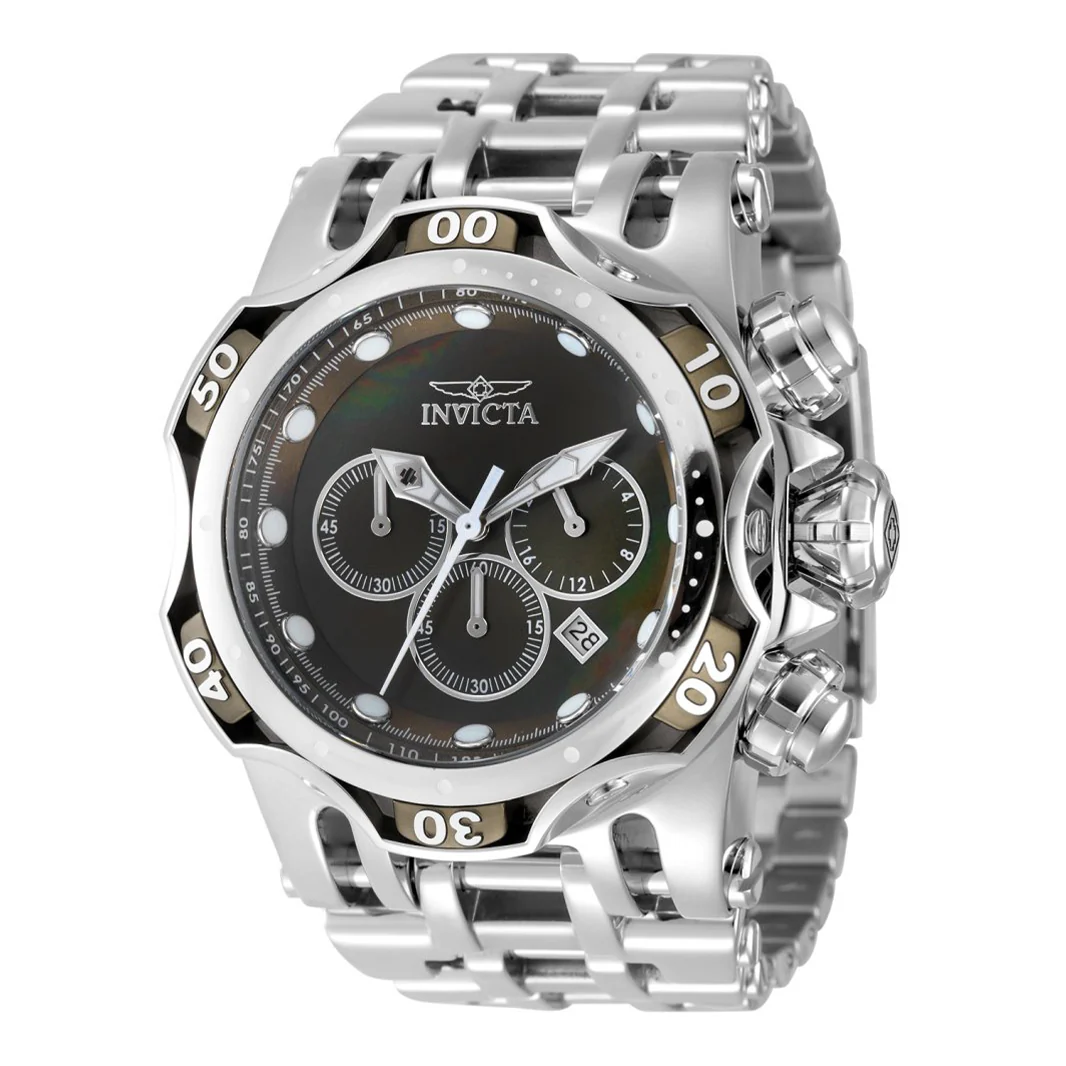Invicta Men's 54mm Fusion Quartz Chronograph MOP Dial Bracelet Watch - Image 4