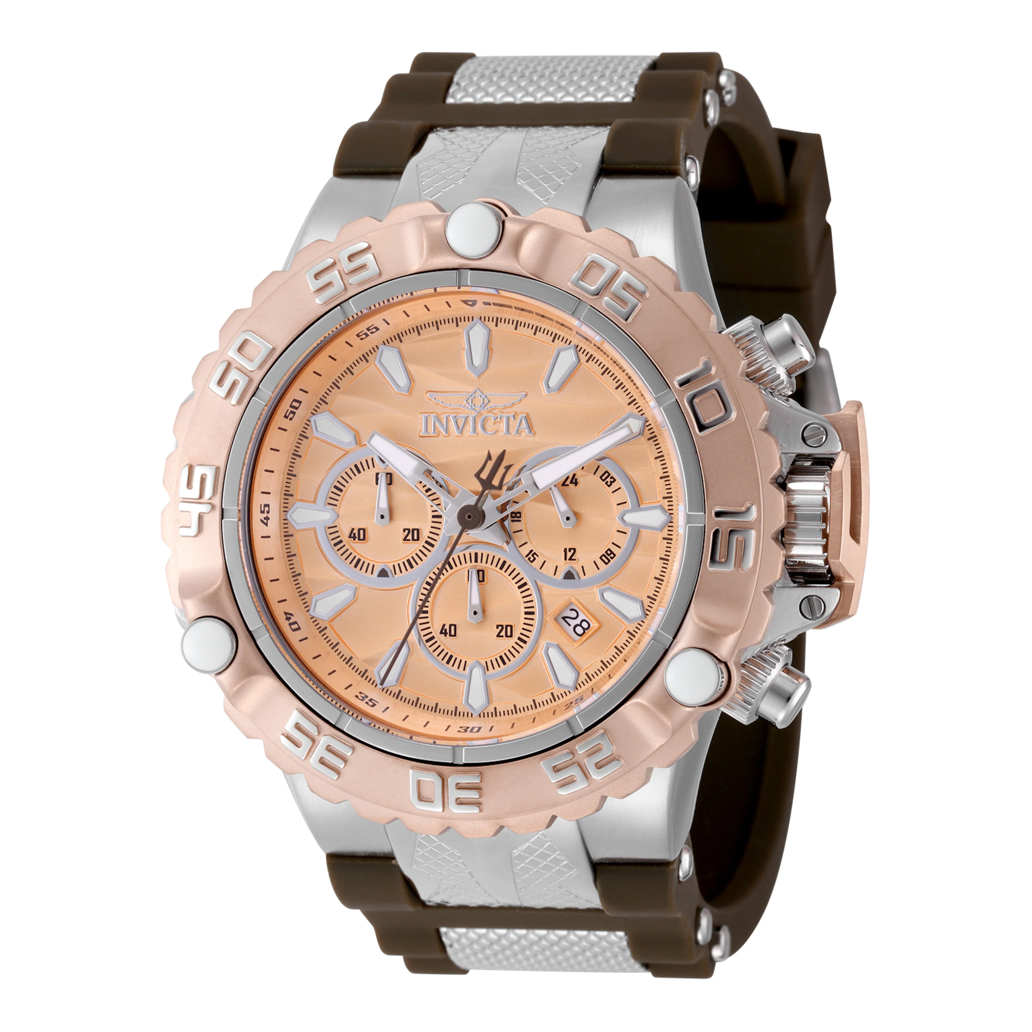 Invicta Men's 55mm Subaqua Poseidon Quartz Chronograph Silicone Strap Watch - Image 2