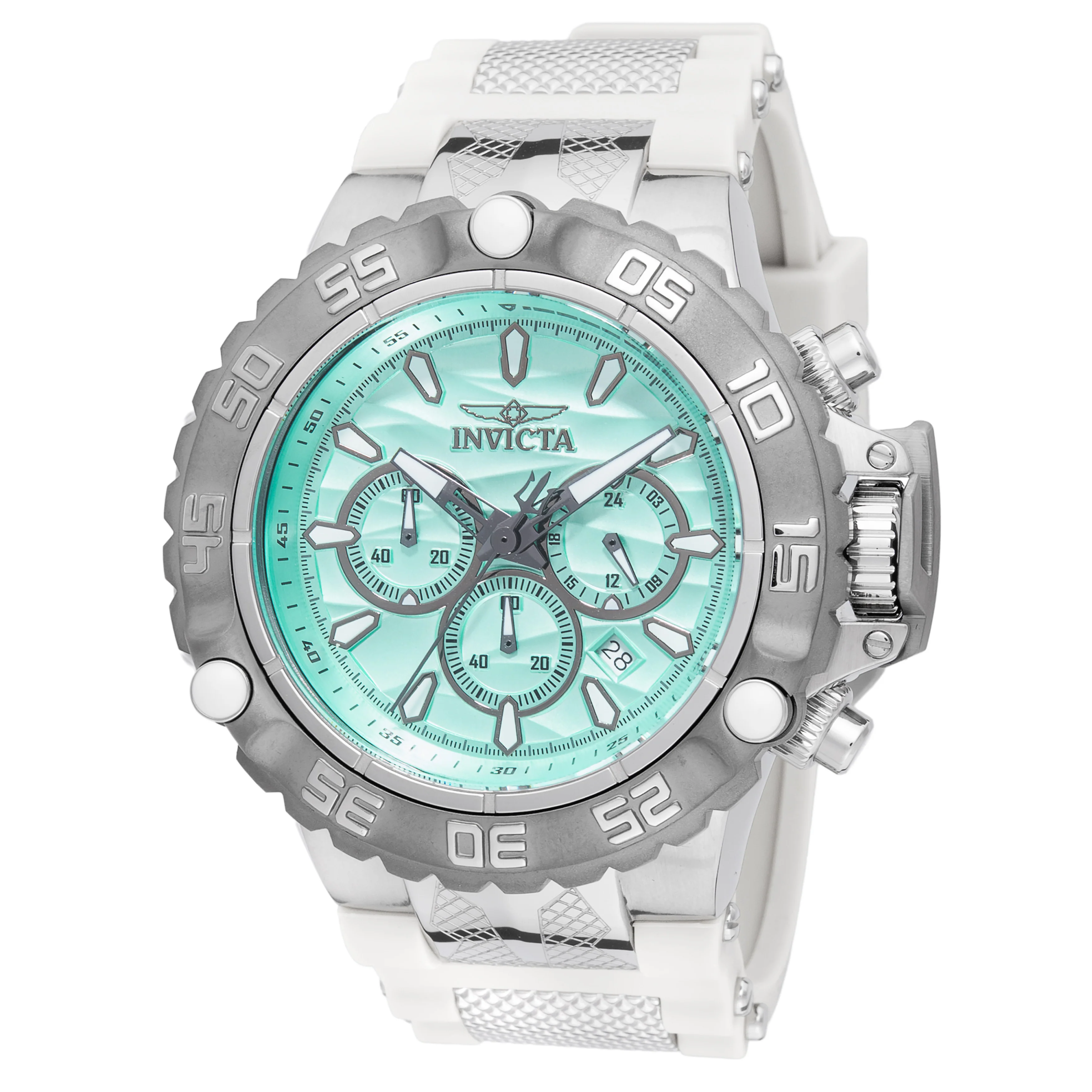 Invicta Men's 55mm Subaqua Poseidon Quartz Chronograph Silicone Strap Watch - Image 3
