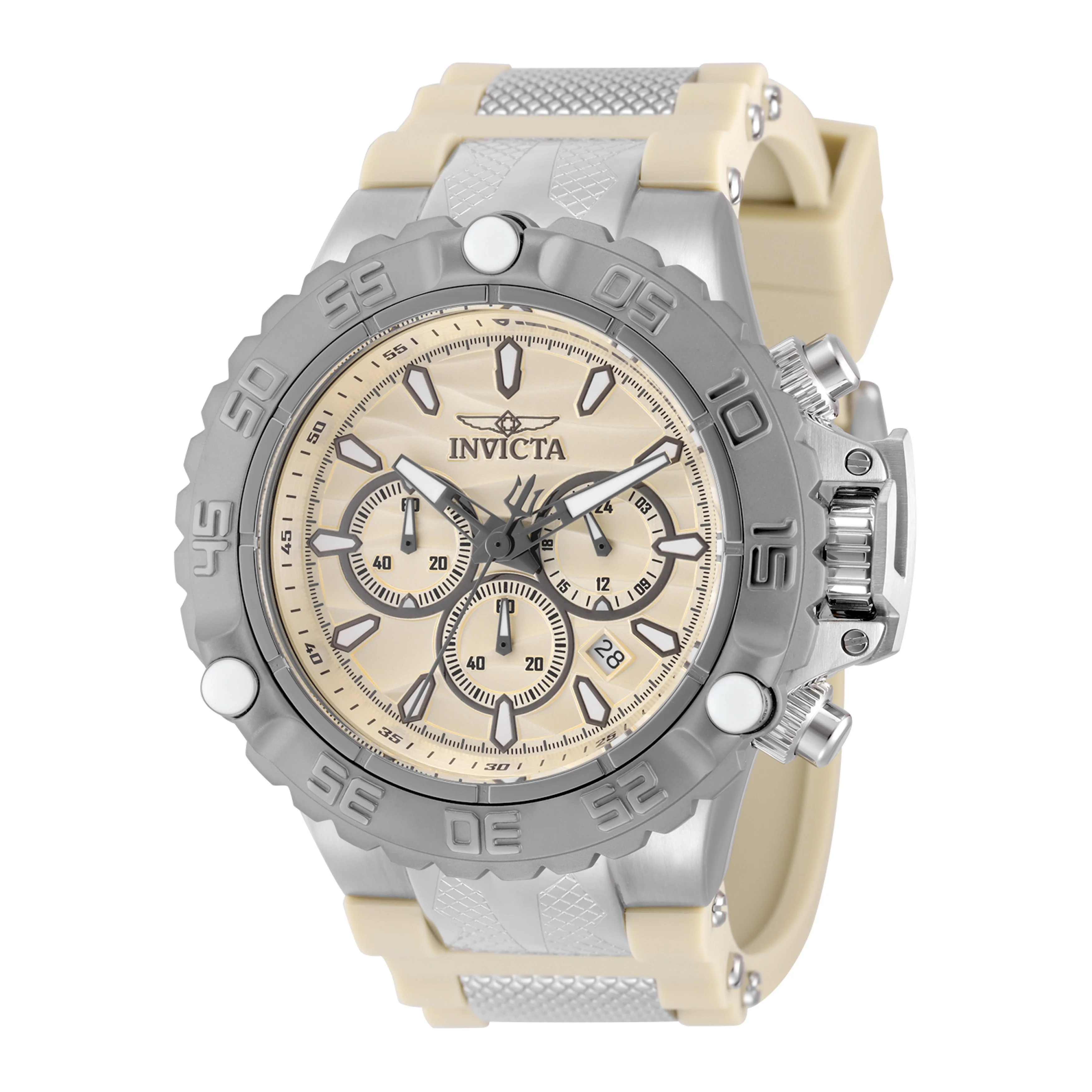 Invicta Men's 55mm Subaqua Poseidon Quartz Chronograph Silicone Strap Watch - Image 4