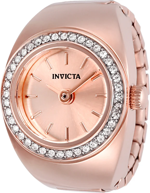 Invicta Women's 16mm Quartz Crystal Halo Mini Ring Watch - Image 2