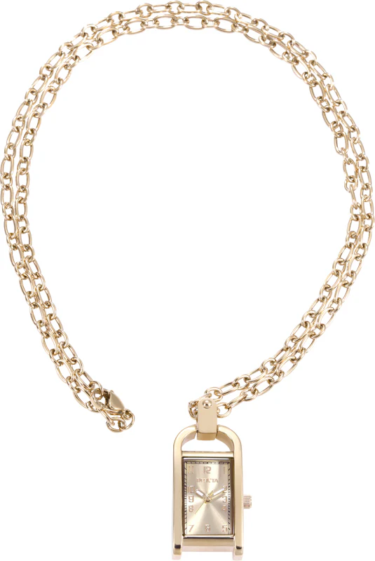 Invicta Women's 17mm Angel Quartz Rectangle Mini Watch Necklace - Image 2