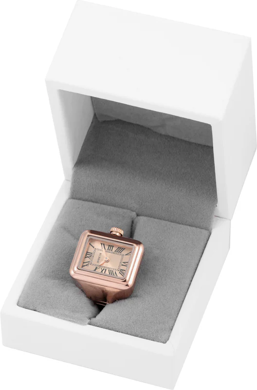 Invicta Women's 18mm Angel Quartz Monochromatic Rectangle Mini Ring Watch - Image 2