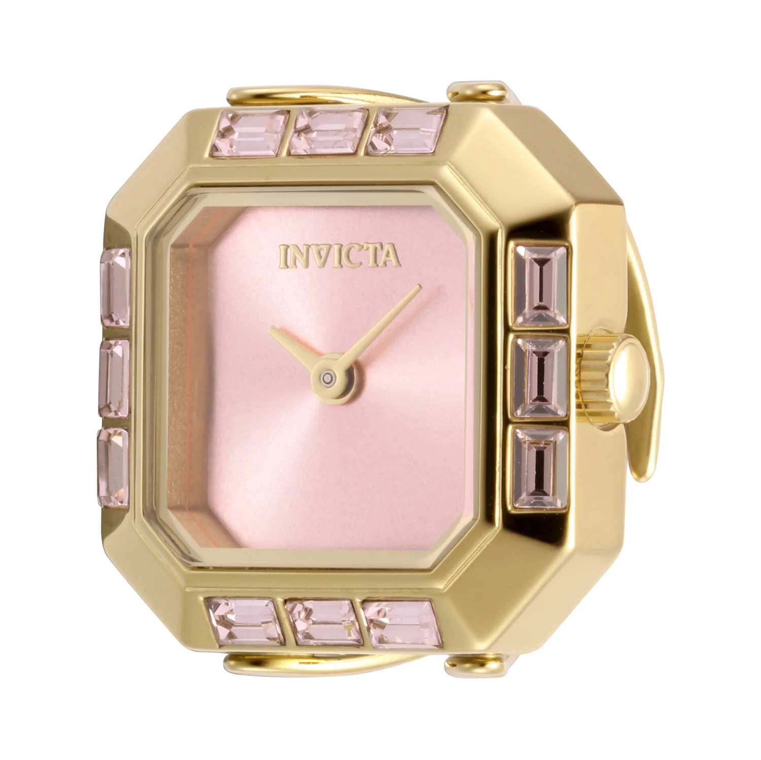 Invicta Women's 21mm Angel Mini Quartz Baguette Crystal Ring Watch - Image 2