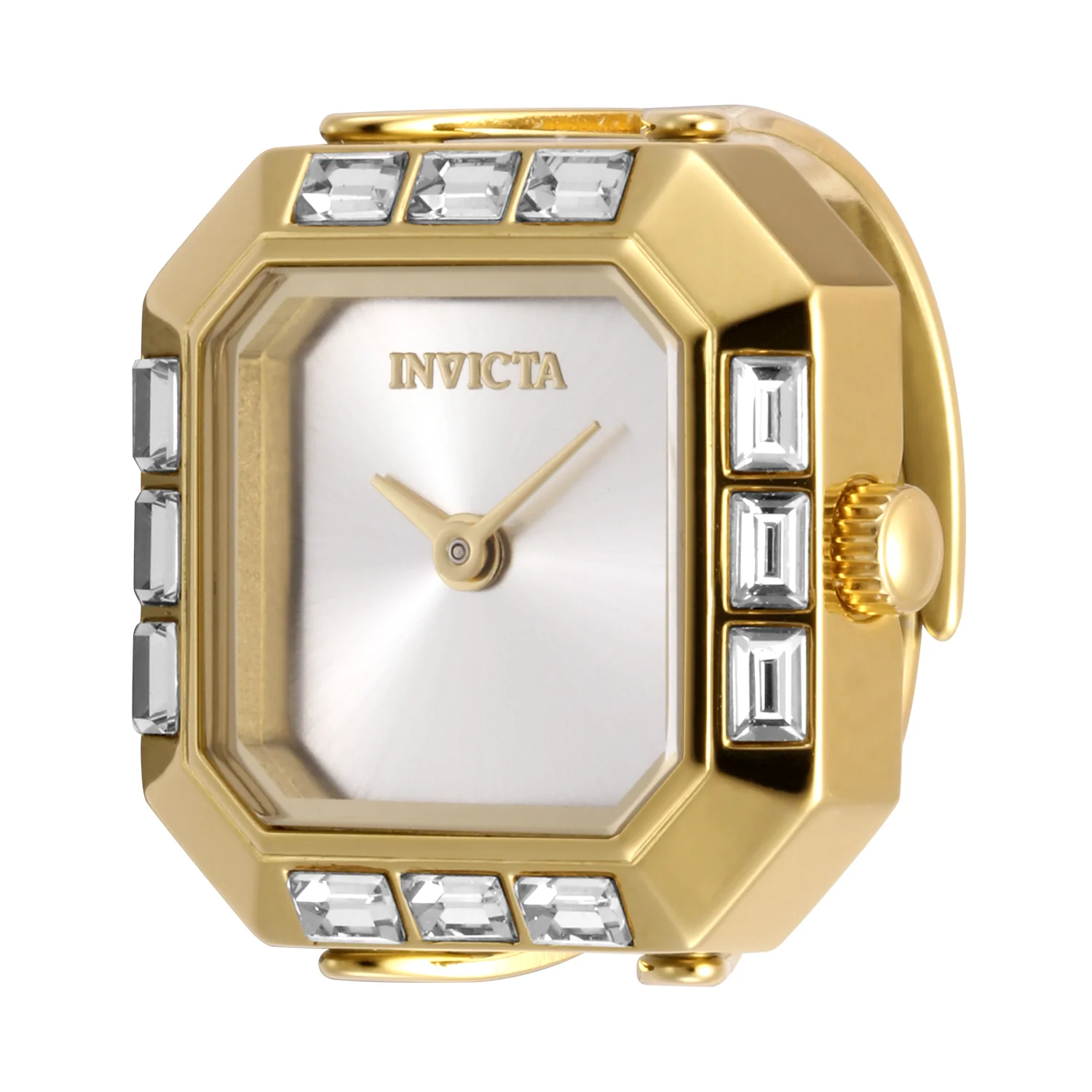 Invicta Women's 21mm Angel Mini Quartz Baguette Crystal Ring Watch - Image 3