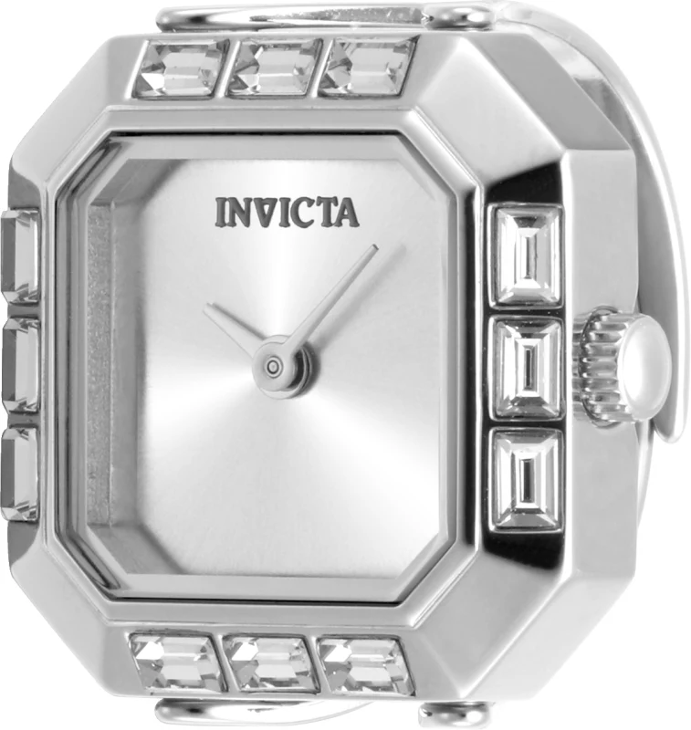 Invicta Women's 21mm Angel Quartz Baguette Crystal Tonneau Mini Ring Watch - Image 3