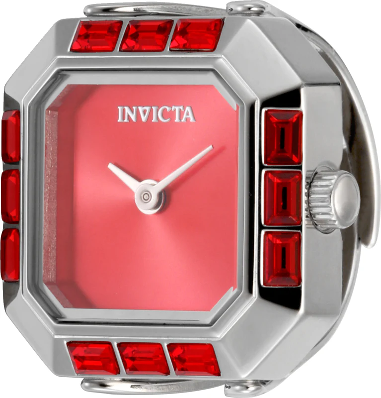 Invicta Women's 21mm Angel Quartz Baguette Crystal Tonneau Mini Ring Watch - Image 5