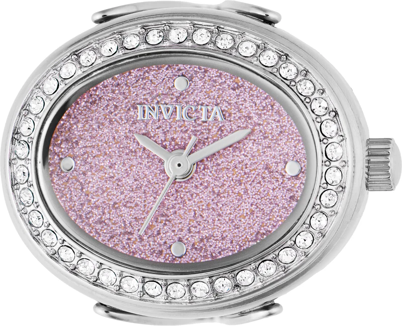 Invicta Women's 24mm Quartz Crystal Halo Glitter Dial Oval Mini Ring Watch - Image 2