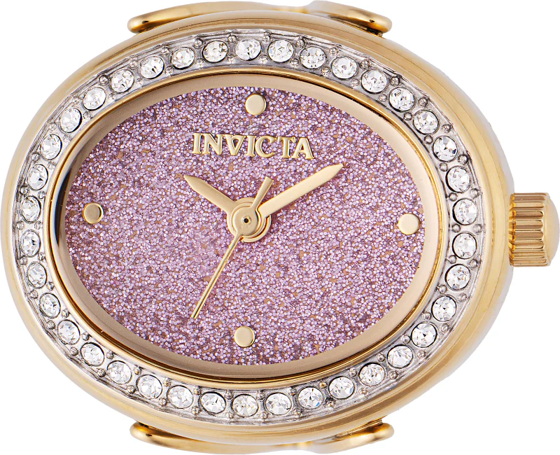Invicta Women's 24mm Quartz Crystal Halo Glitter Dial Oval Mini Ring Watch - Image 7
