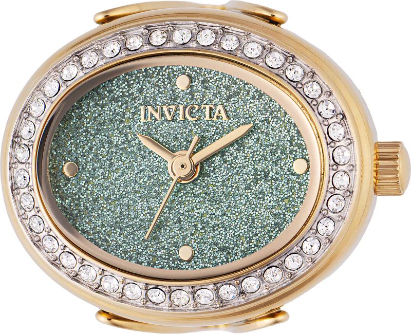 Invicta Women's 24mm Quartz Crystal Halo Glitter Dial Oval Mini Ring Watch - Image 8