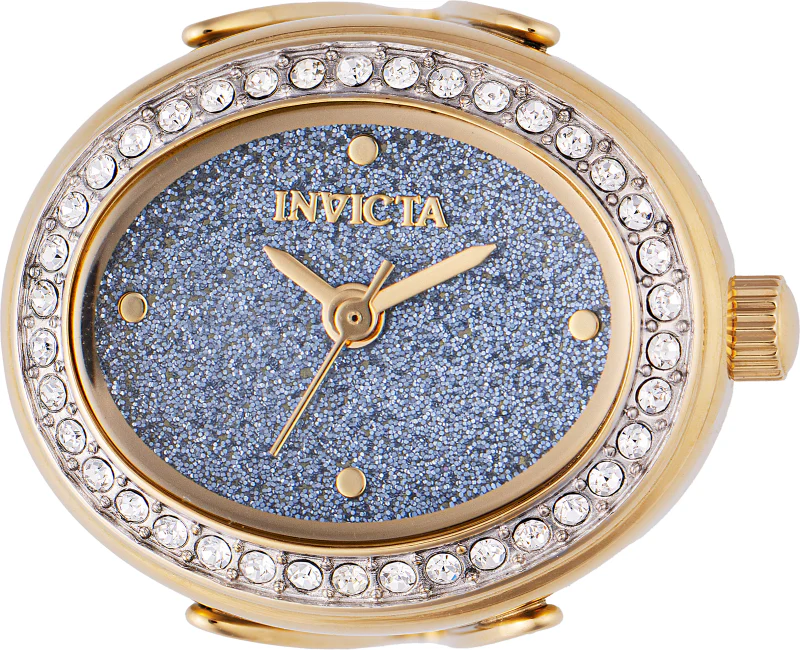 Invicta Women's 24mm Quartz Crystal Halo Glitter Dial Oval Mini Ring Watch - Image 9