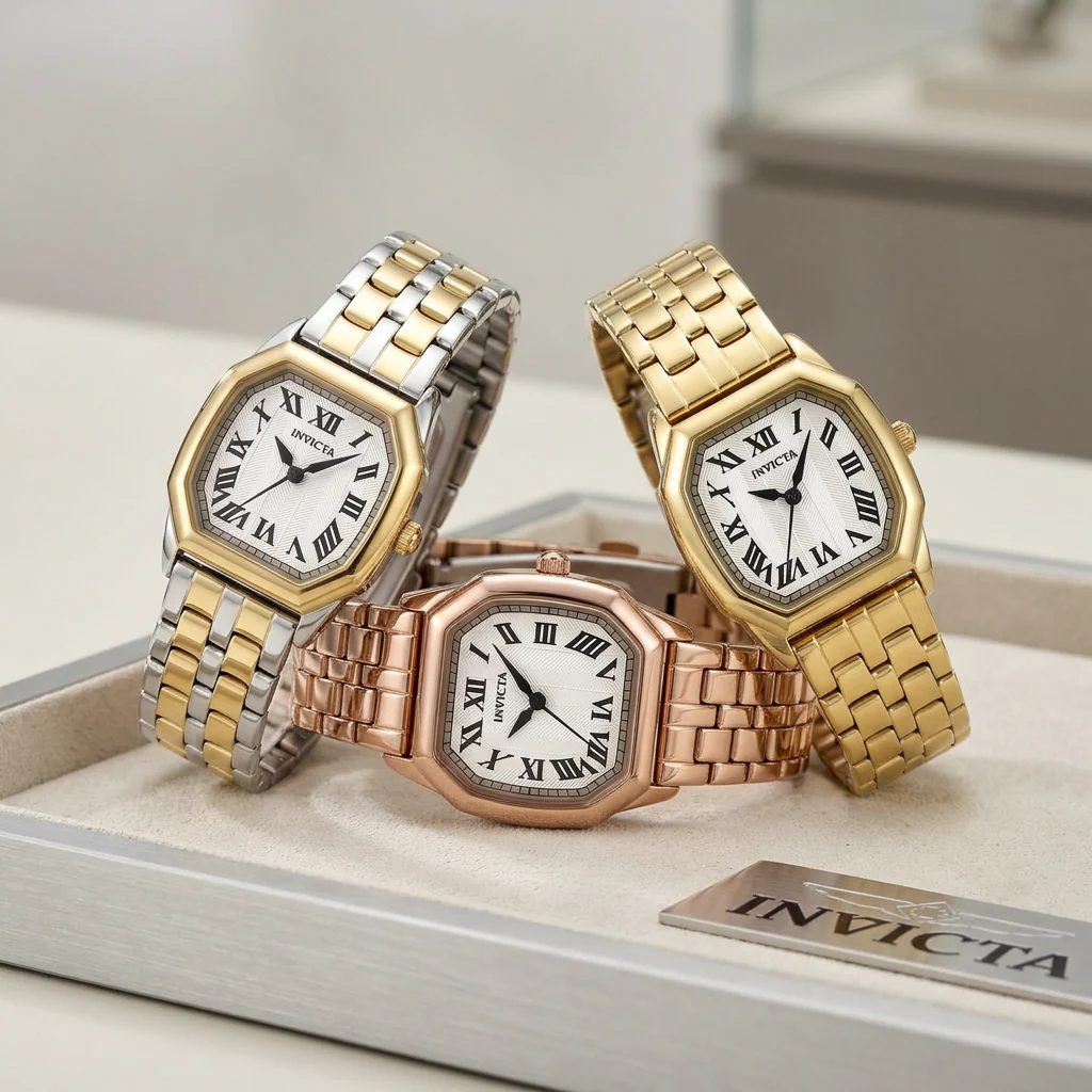 Invicta Women's 27mm Wildflower Quartz Octagon Bracelet Watch - Image 4