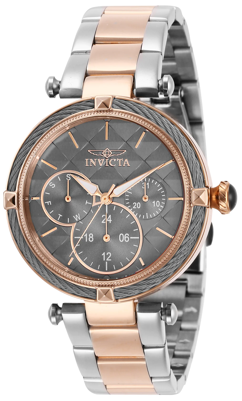 Invicta Women's 36mm Bolt Quartz 24 Hour Mosaic Dial Two-Tone Bracelet Watch - Image 3