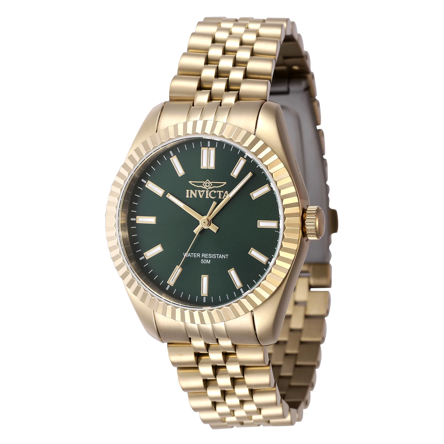 Invicta Women's 36mm Specialty Quartz Textured Bezel Color Dial Goldtone Bracelet Watch - Image 2