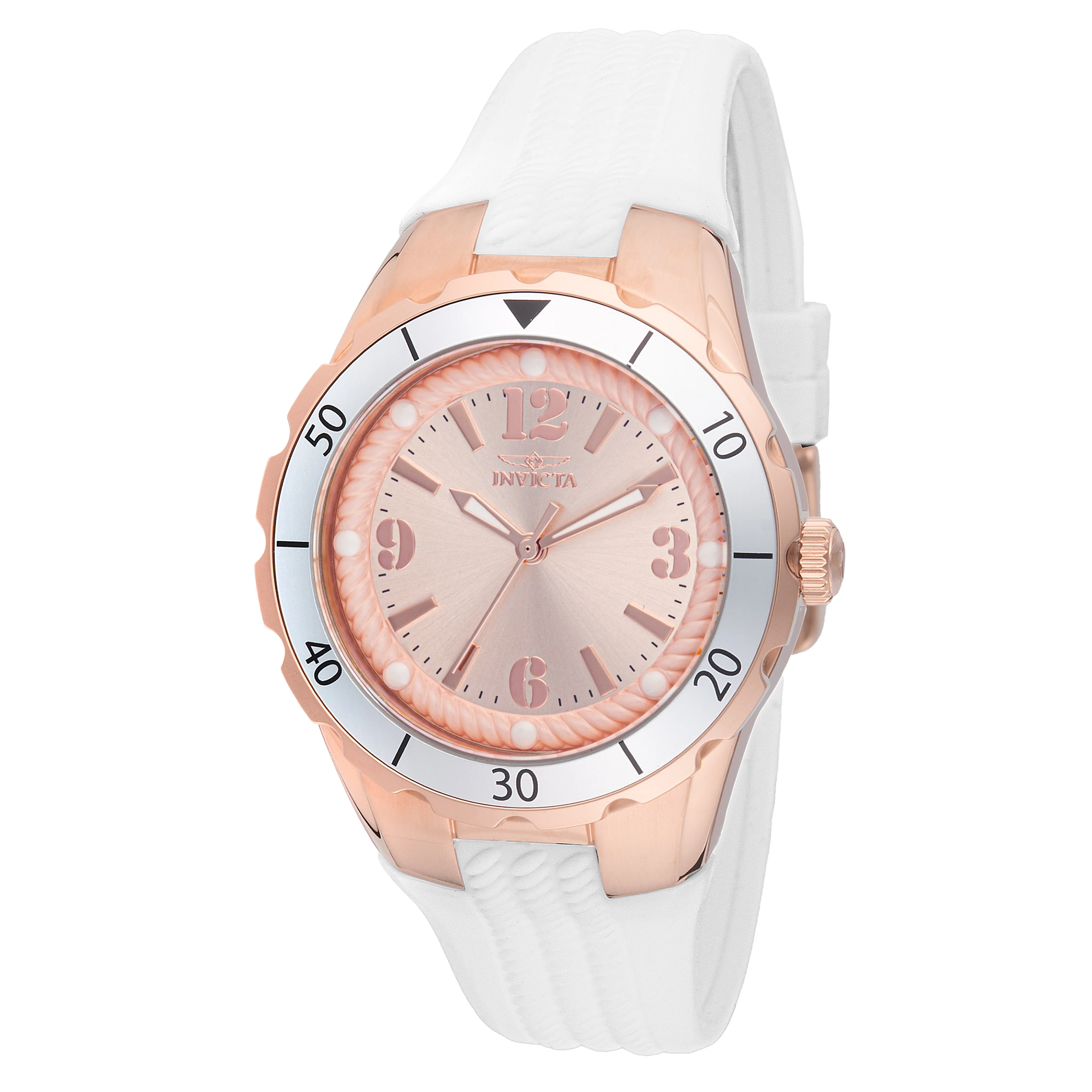 Invicta Women's 38mm Angel Quartz Silicone Strap Watch - Image 3