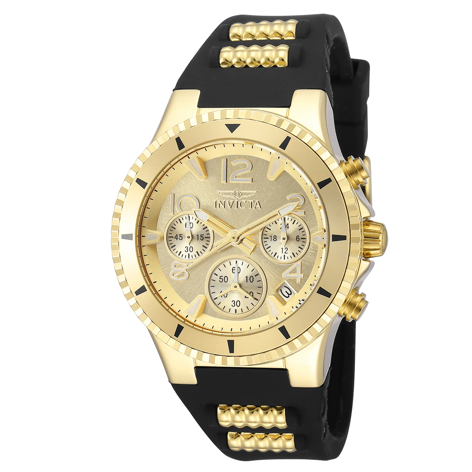 Invicta Women's 39mm BLU Quartz Chronograph Black Silicone Strap Watch - Image 5