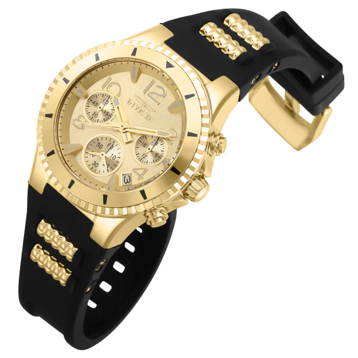 Invicta Women's 39mm BLU Quartz Chronograph Black Silicone Strap Watch - Image 6