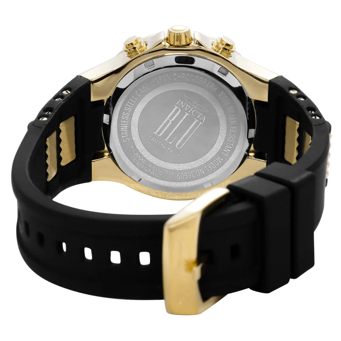 Invicta Women's 39mm BLU Quartz Chronograph Black Silicone Strap Watch - Image 8