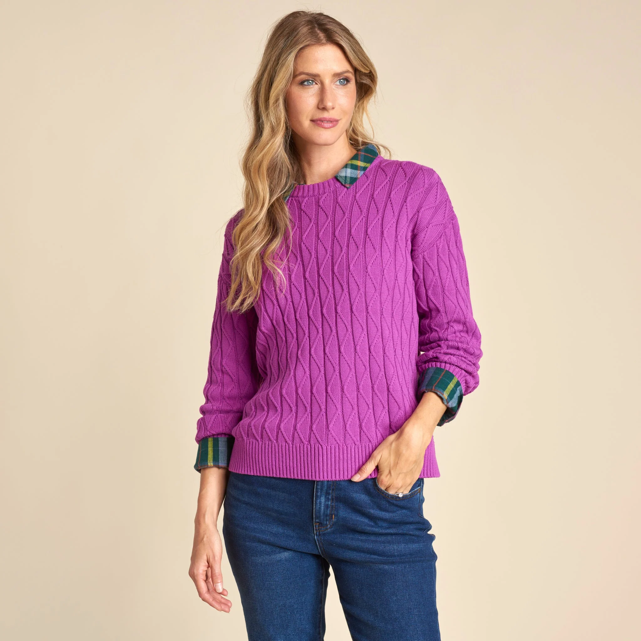 Christopher & Banks Lace Stitch Drop Shoulder Pullover Sweater - Image 5