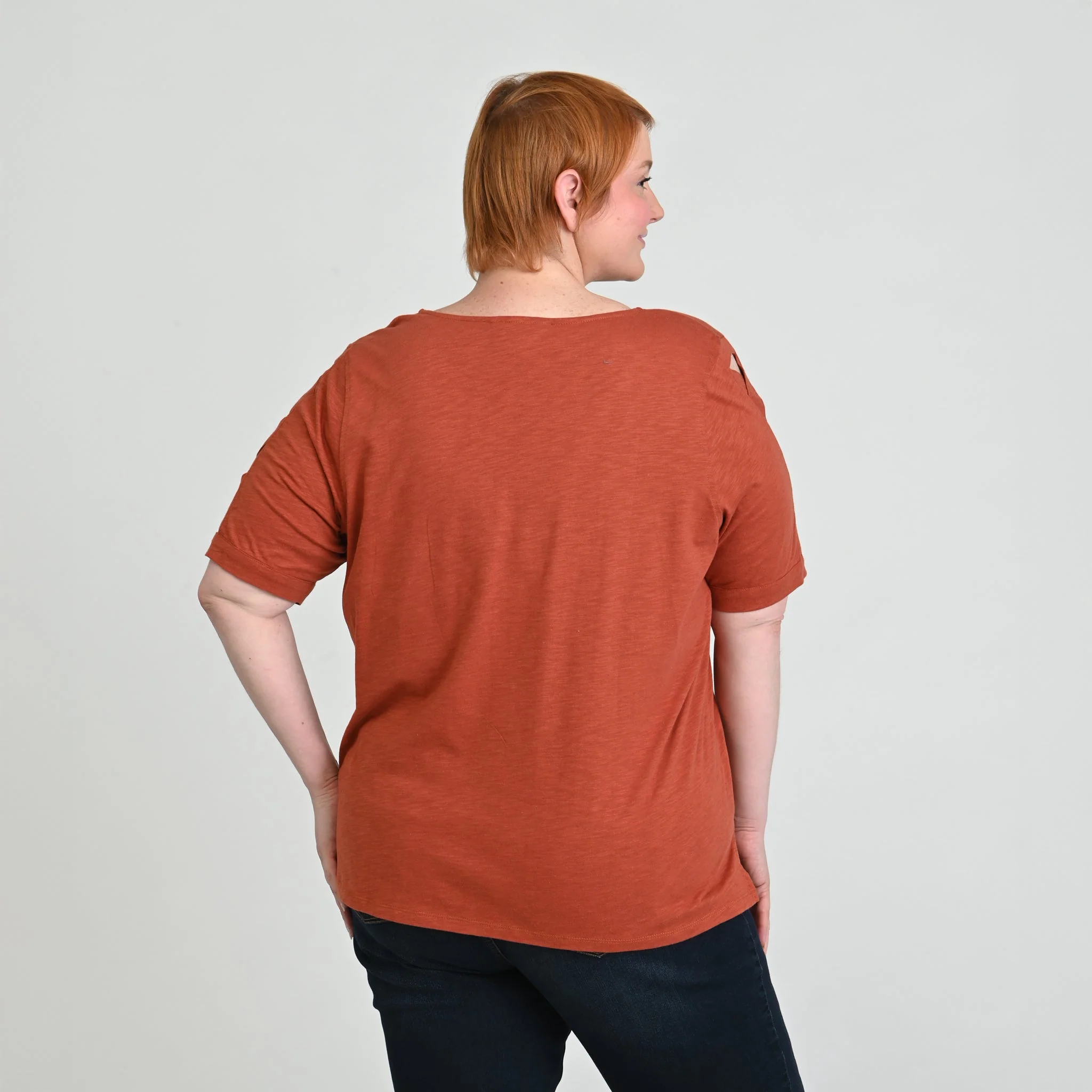 Christopher & Banks Lattice Sleeve Jewel Neck Top - Image 12