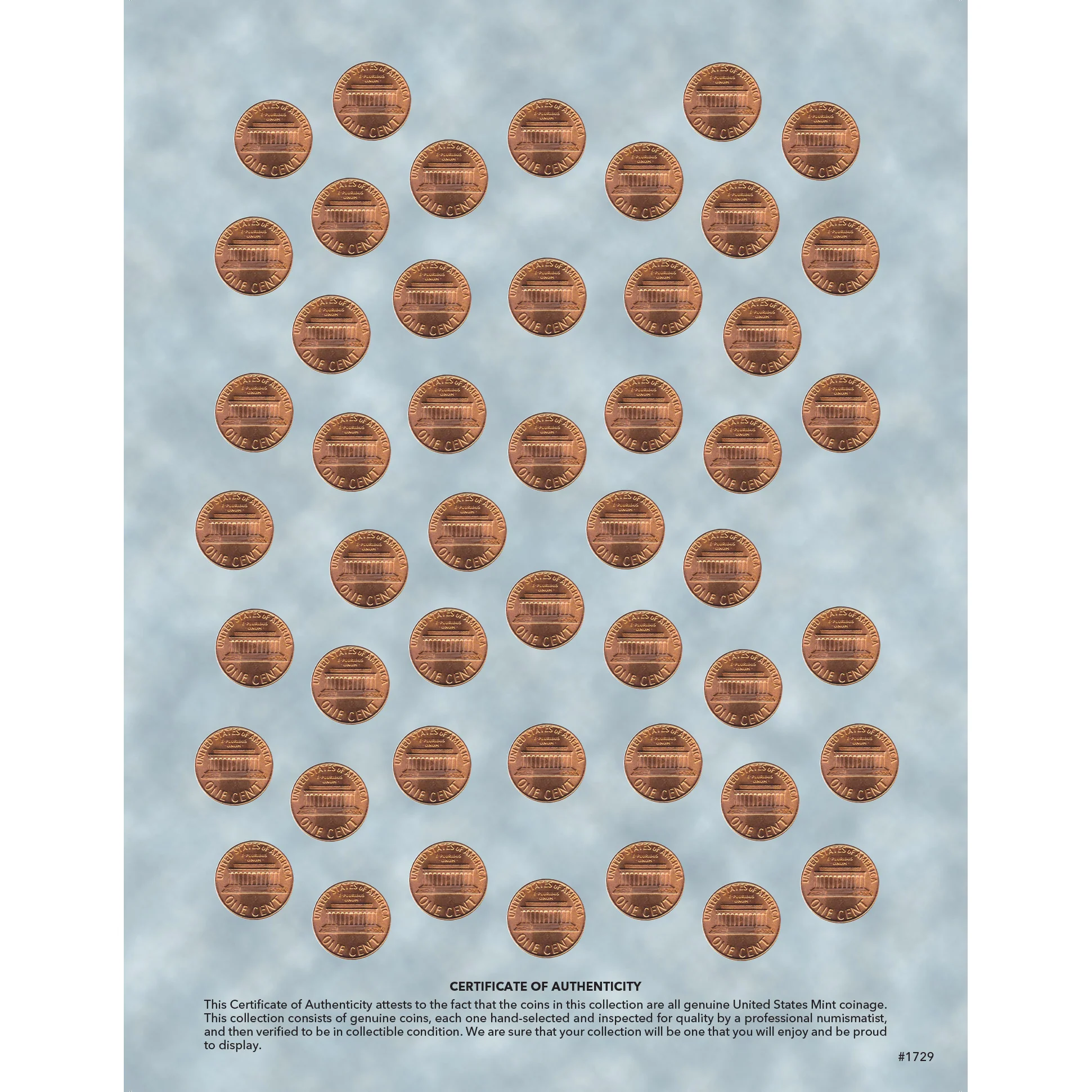Set of 50 Lincoln Memorial Penny Collection 1959-2008 - Image 2