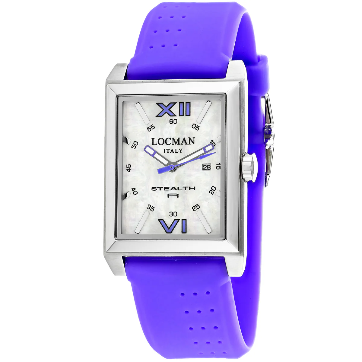 Locman Men's 44mm Classic Quartz Mother-of-Pearl Silicone Silicone Strap Watch - Image 4