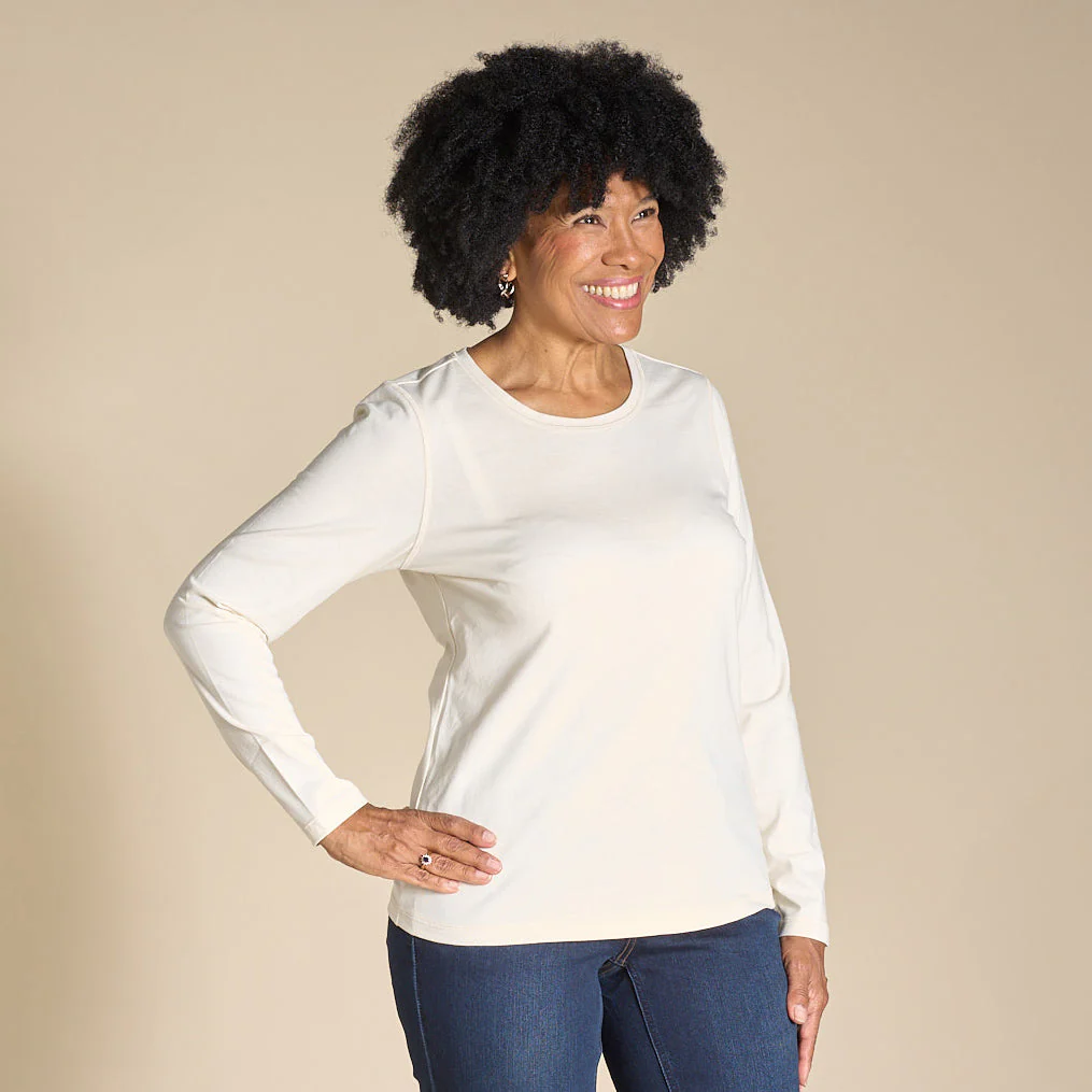 Christopher & Banks Long Sleeve Jewel Neck Perfect Tee - Image 4