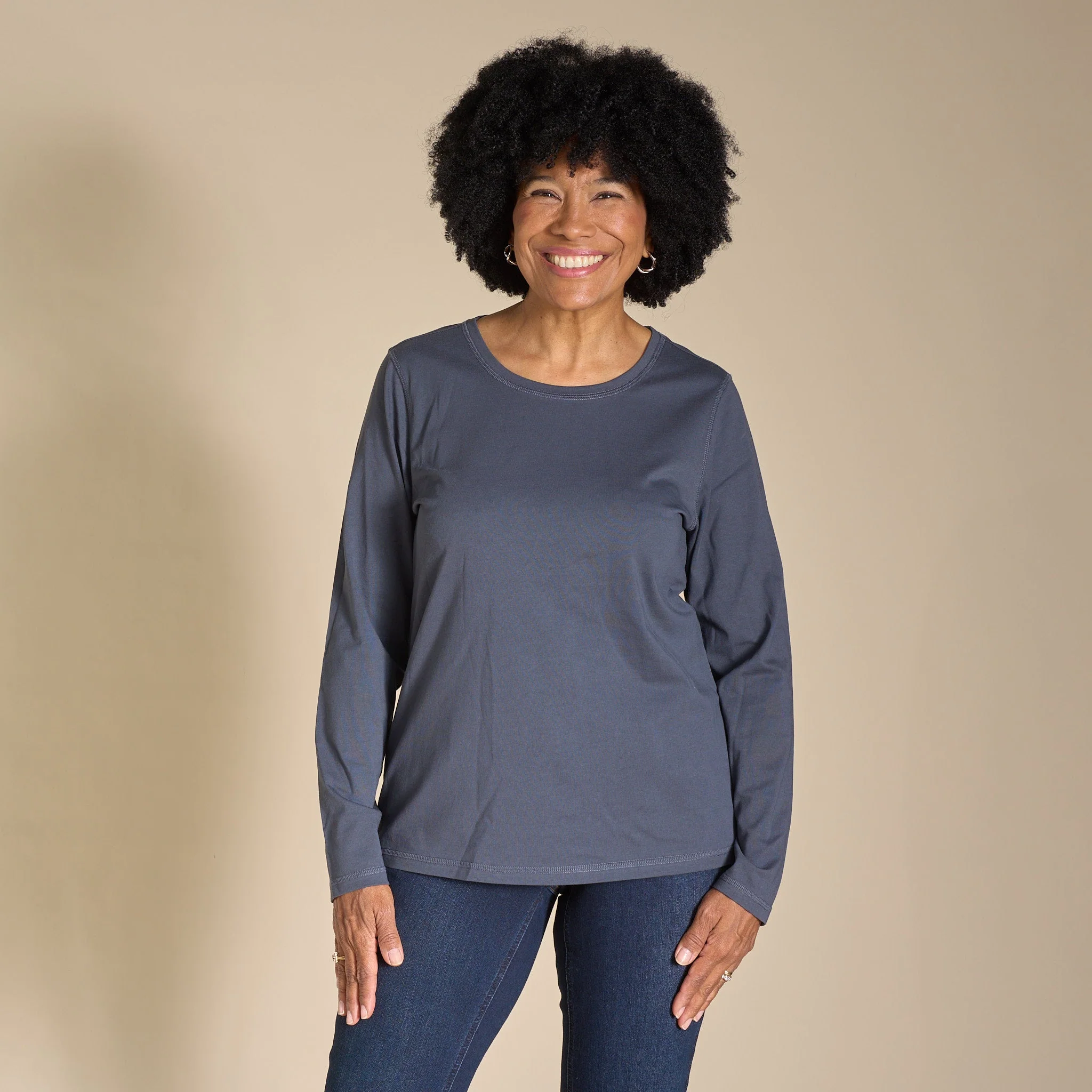 Christopher & Banks Long Sleeve Jewel Neck Perfect Tee - Image 6