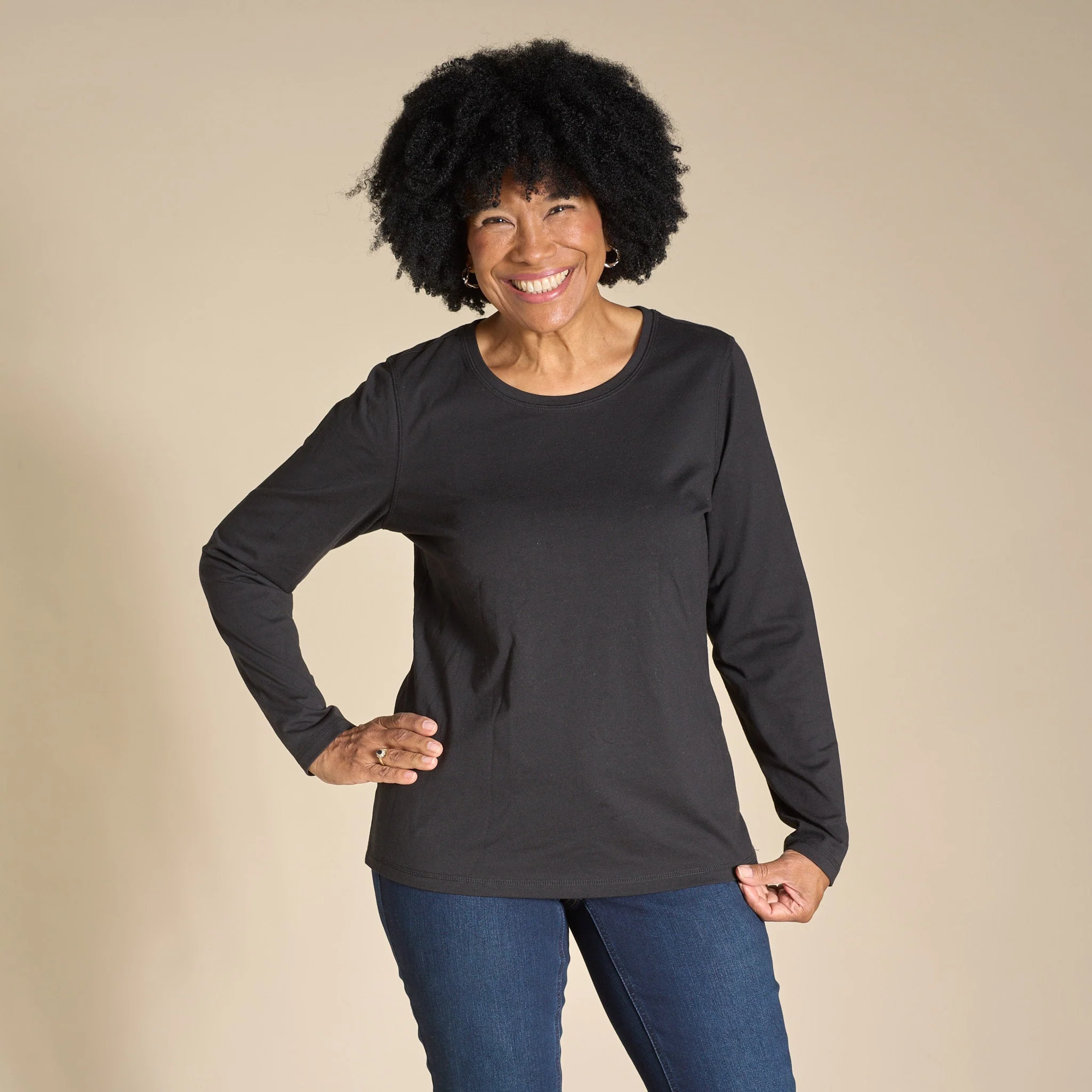 Christopher & Banks Long Sleeve Jewel Neck Perfect Tee - Image 7