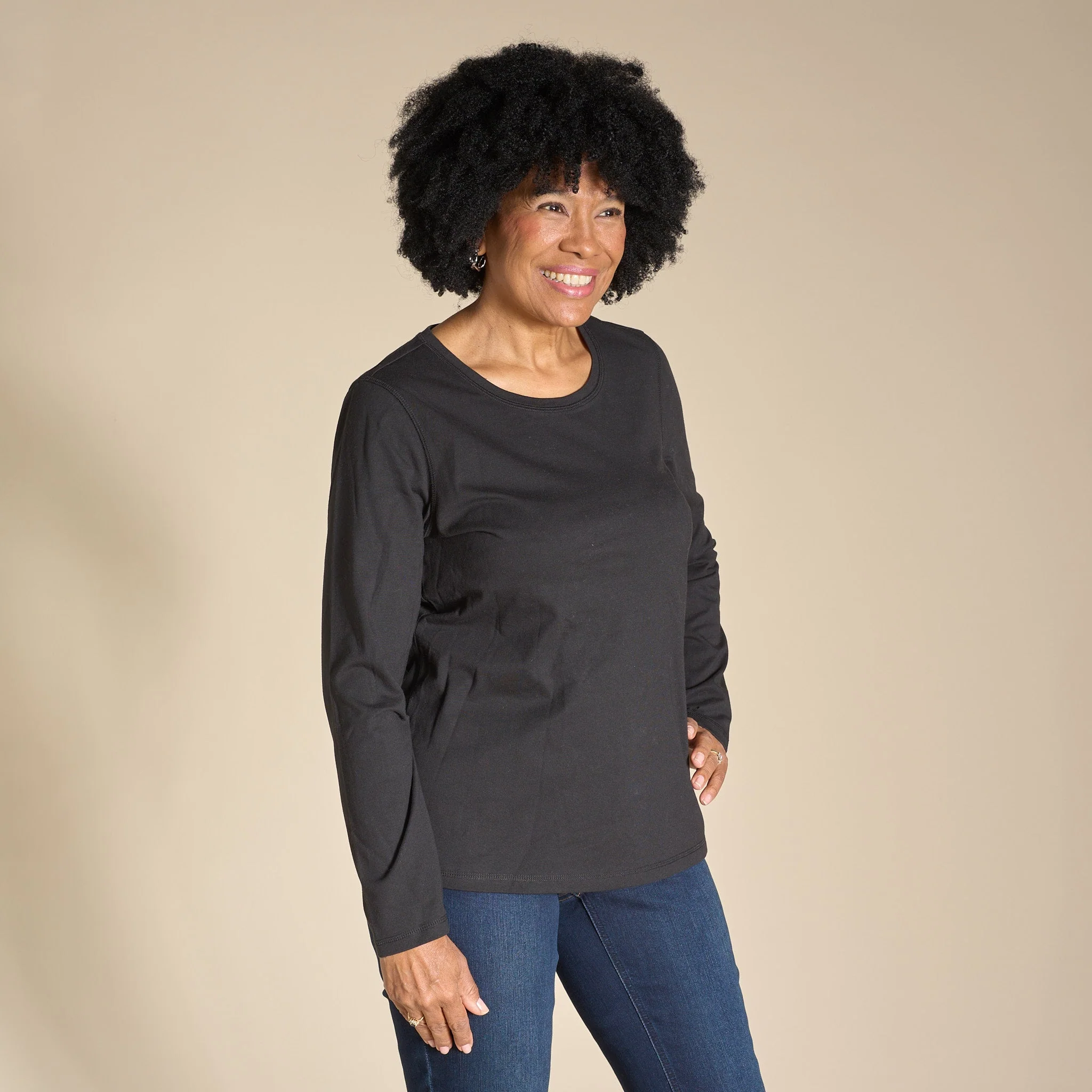 Christopher & Banks Long Sleeve Jewel Neck Perfect Tee - Image 9