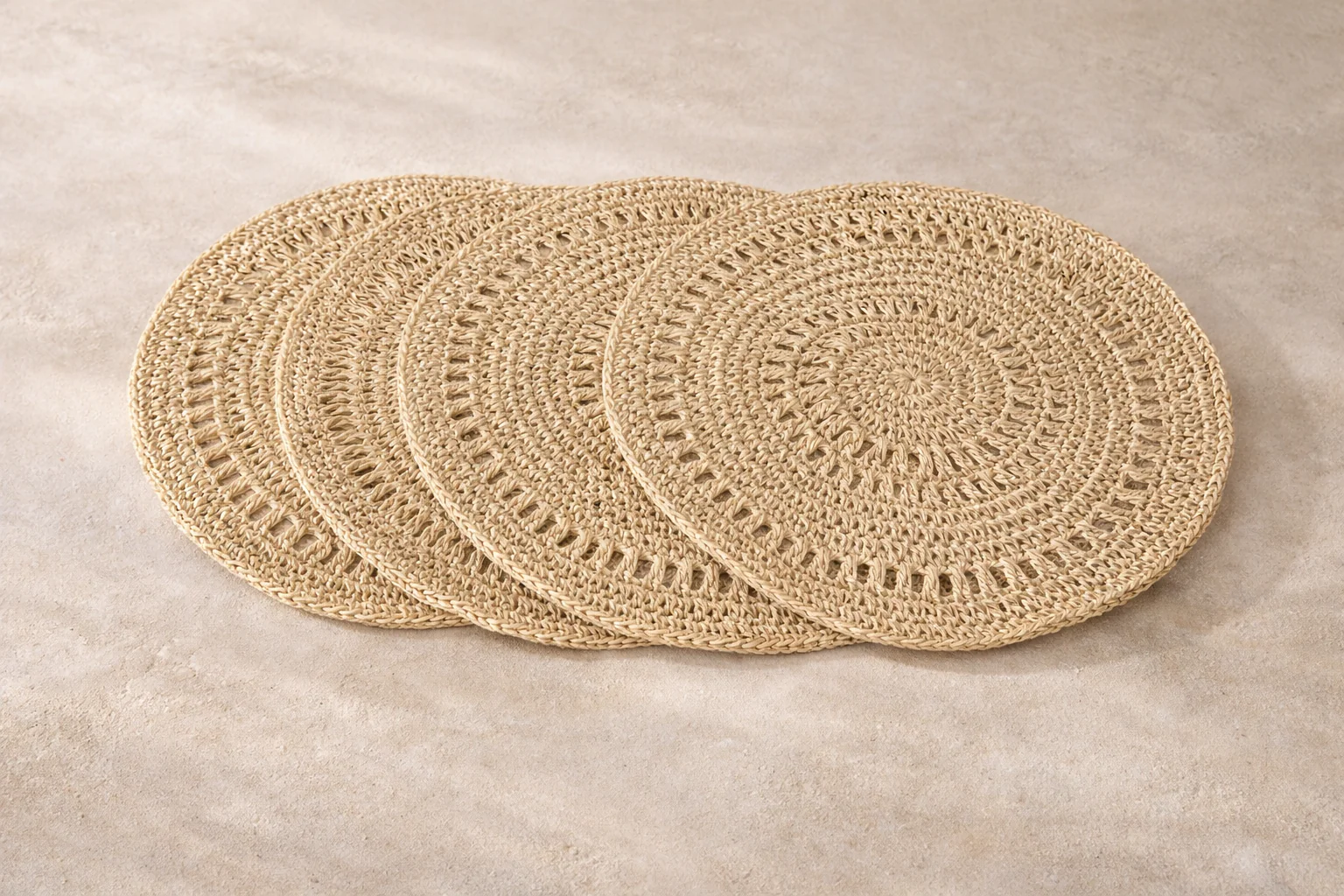 Busa Designs 15" Malibu Natural Jute Placemats - Image 4