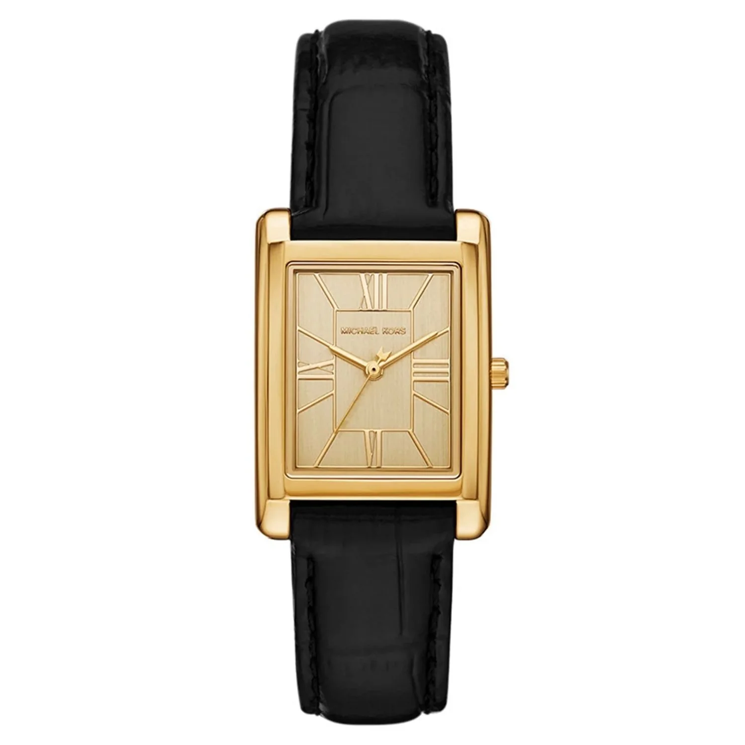 Michael Kors Women's 26mm Essex Quartz Rectangle Leather Strap Watch - Image 2