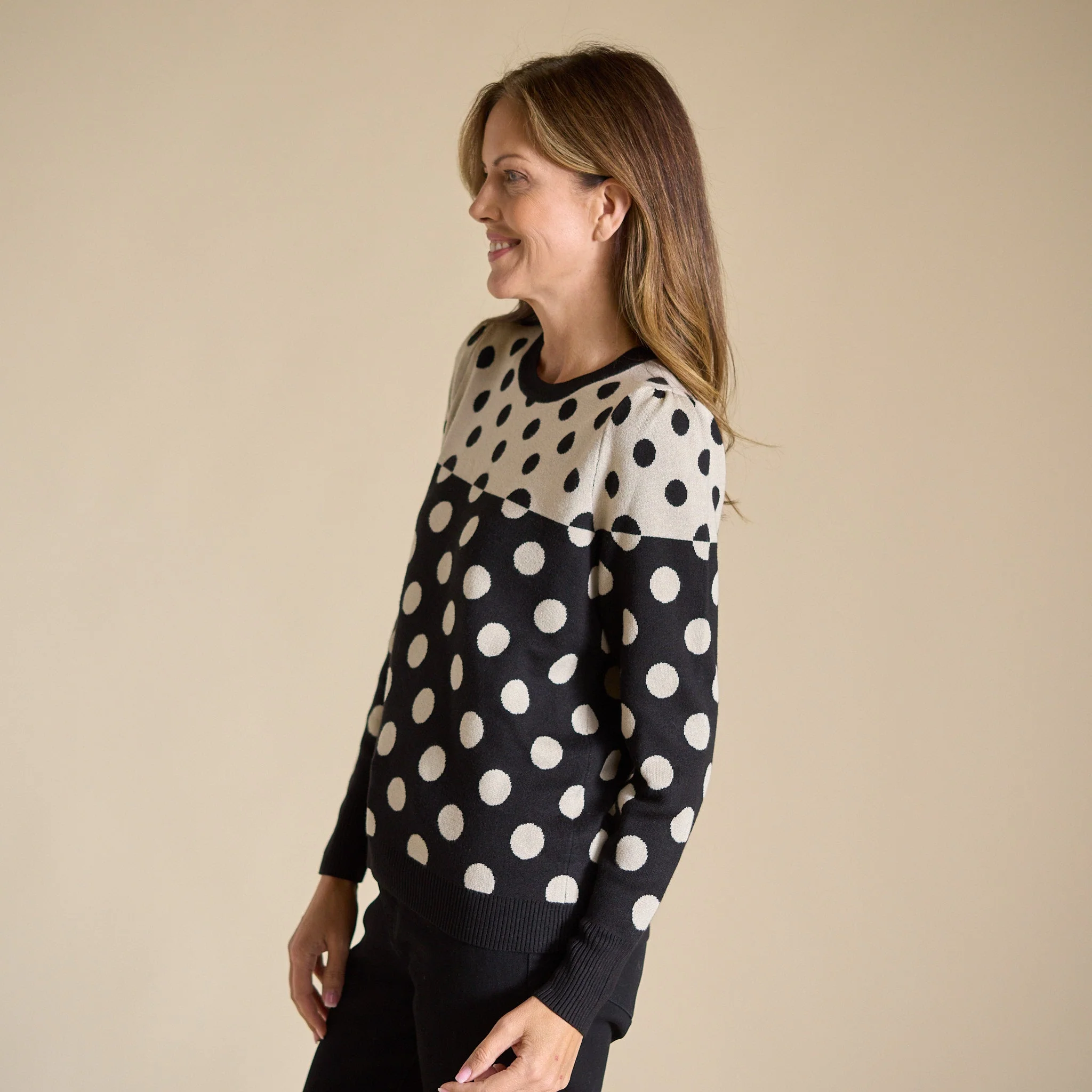 Christopher & Banks Mixed Polka Dot Sweater - Image 4