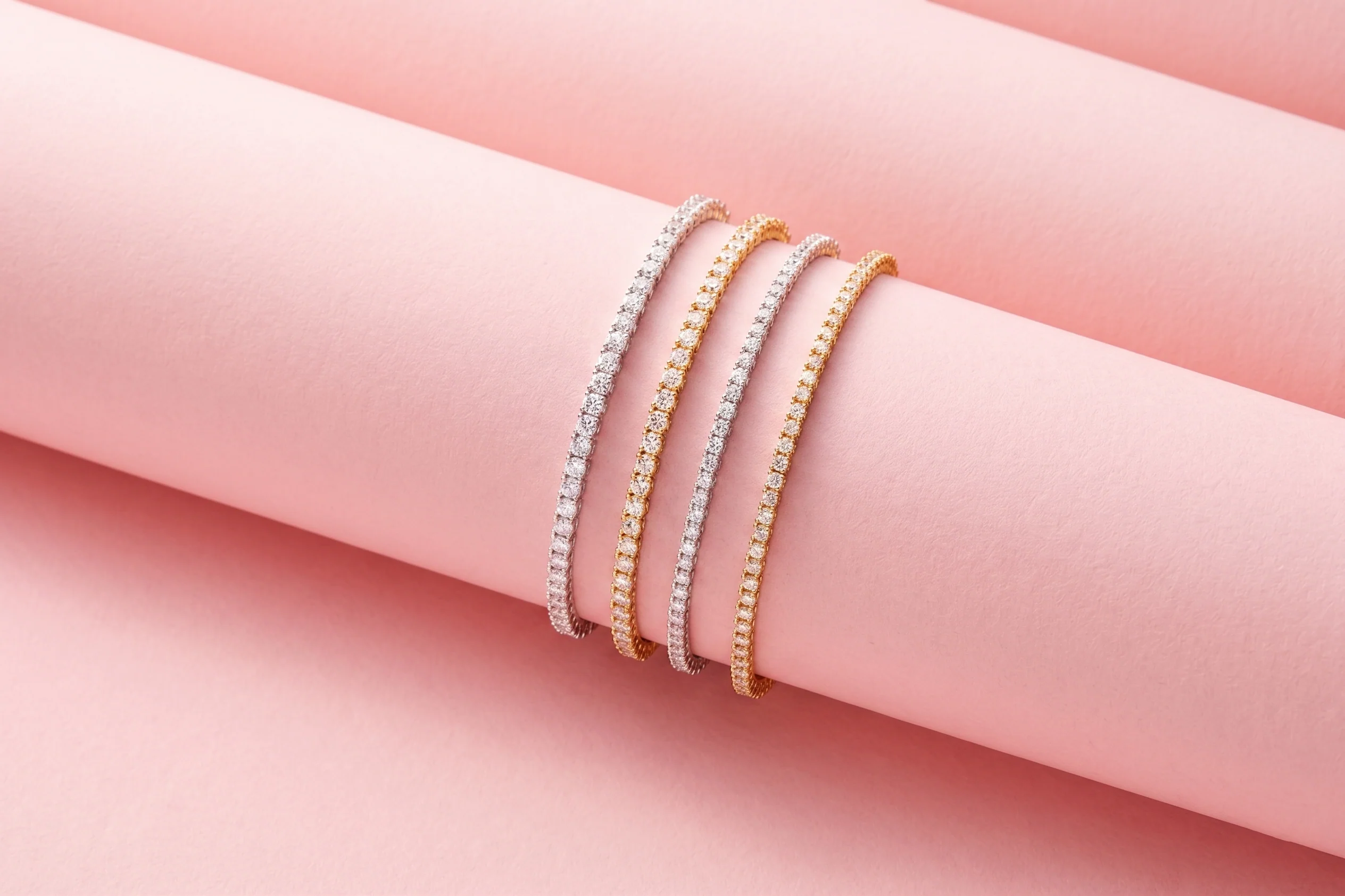 Morris & David 14K Gold Choice of Carat Weight Diamond Flex Bangle Bracelet - Image 10