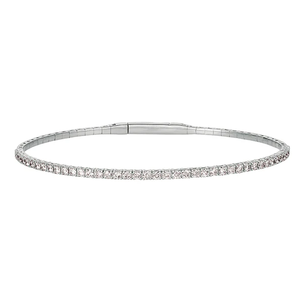 Morris & David 14K Gold Choice of Carat Weight Diamond Flex Bangle Bracelet - Image 4