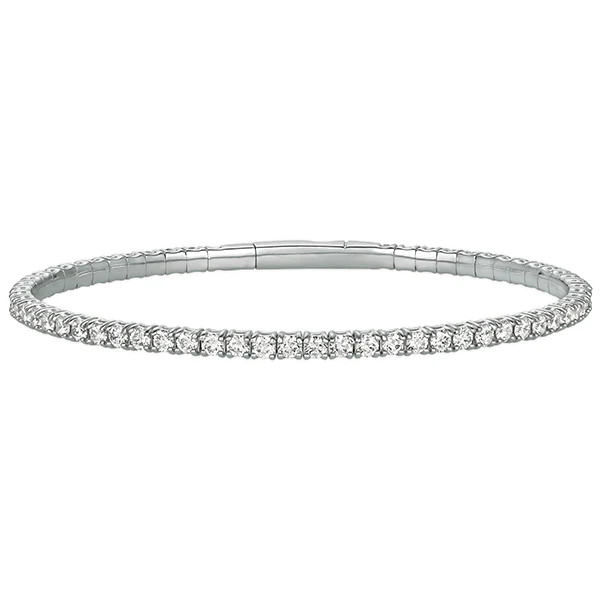 Morris & David 14K Gold Choice of Carat Weight Diamond Flex Bangle Bracelet - Image 6