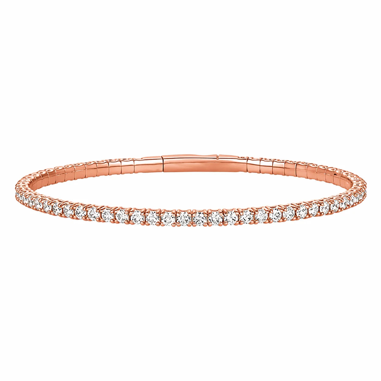 Morris & David 14K Gold Choice of Carat Weight Diamond Flex Bangle Bracelet - Image 8