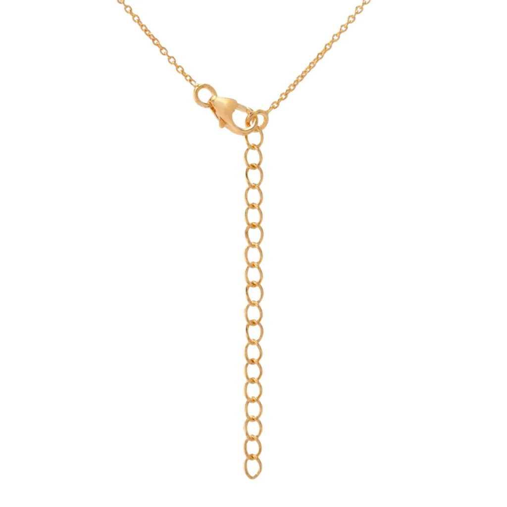 18K Gold Plated 2.77ctw Baguette Multi Gemstone Pendant w/ Chain - Image 2