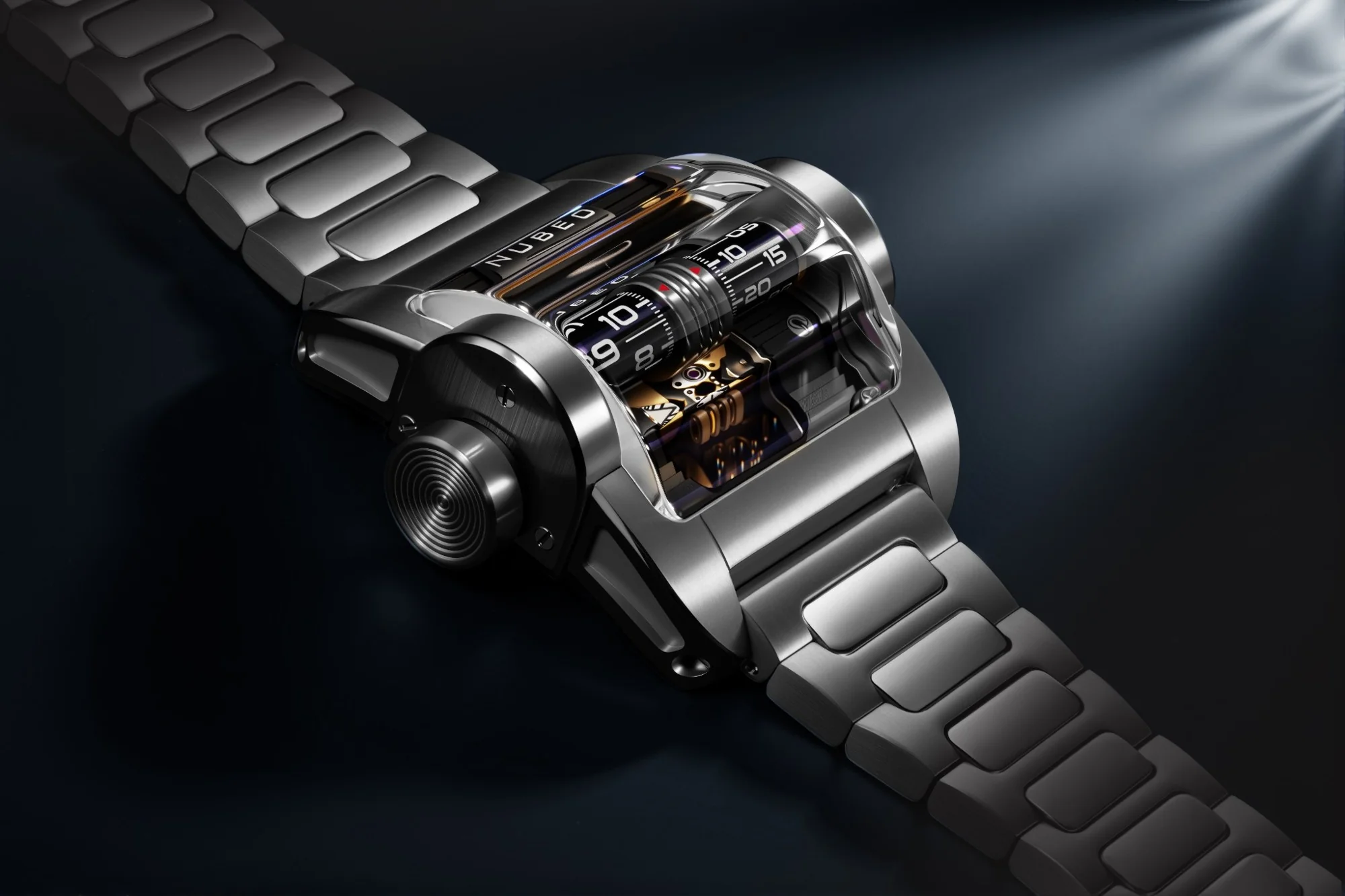 Nubeo Men's 43mm Continuum Automatic Square Rolling Time Bracelet Watch - Image 4