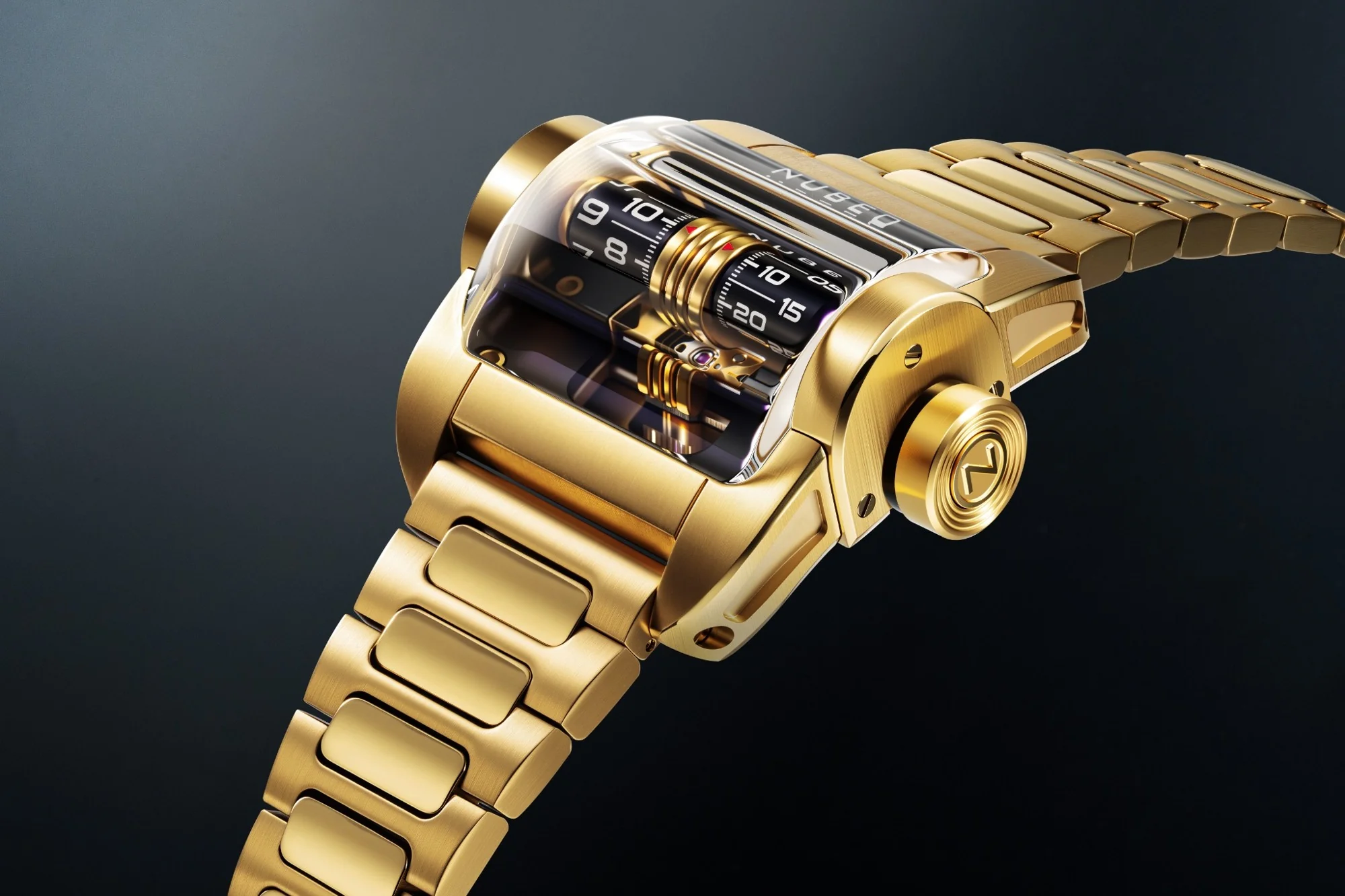 Nubeo Men's 43mm Continuum Automatic Square Rolling Time Bracelet Watch - Image 6