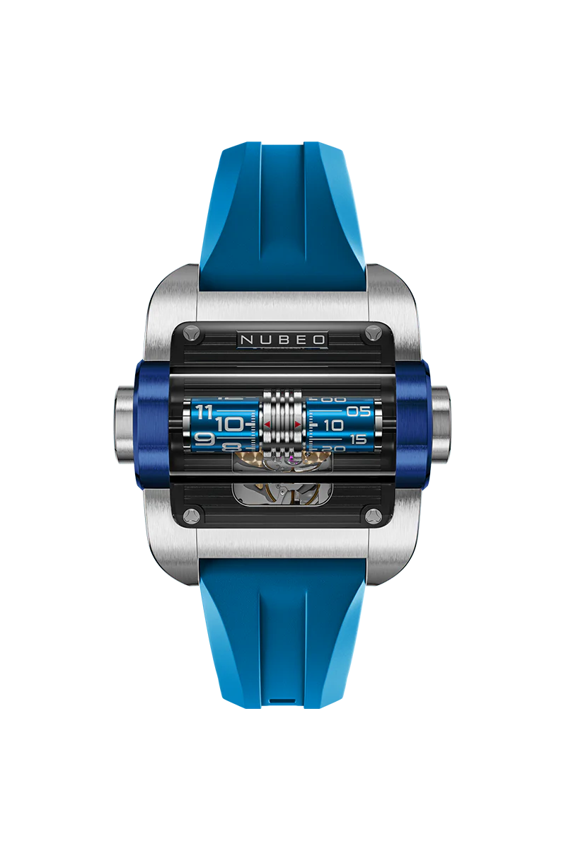 Nubeo Men's 43mm Continuum Automatic Square Rolling Time Rubber Strap Watch - Image 2