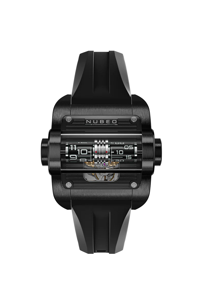Nubeo Men's 43mm Continuum Automatic Square Rolling Time Rubber Strap Watch - Image 3