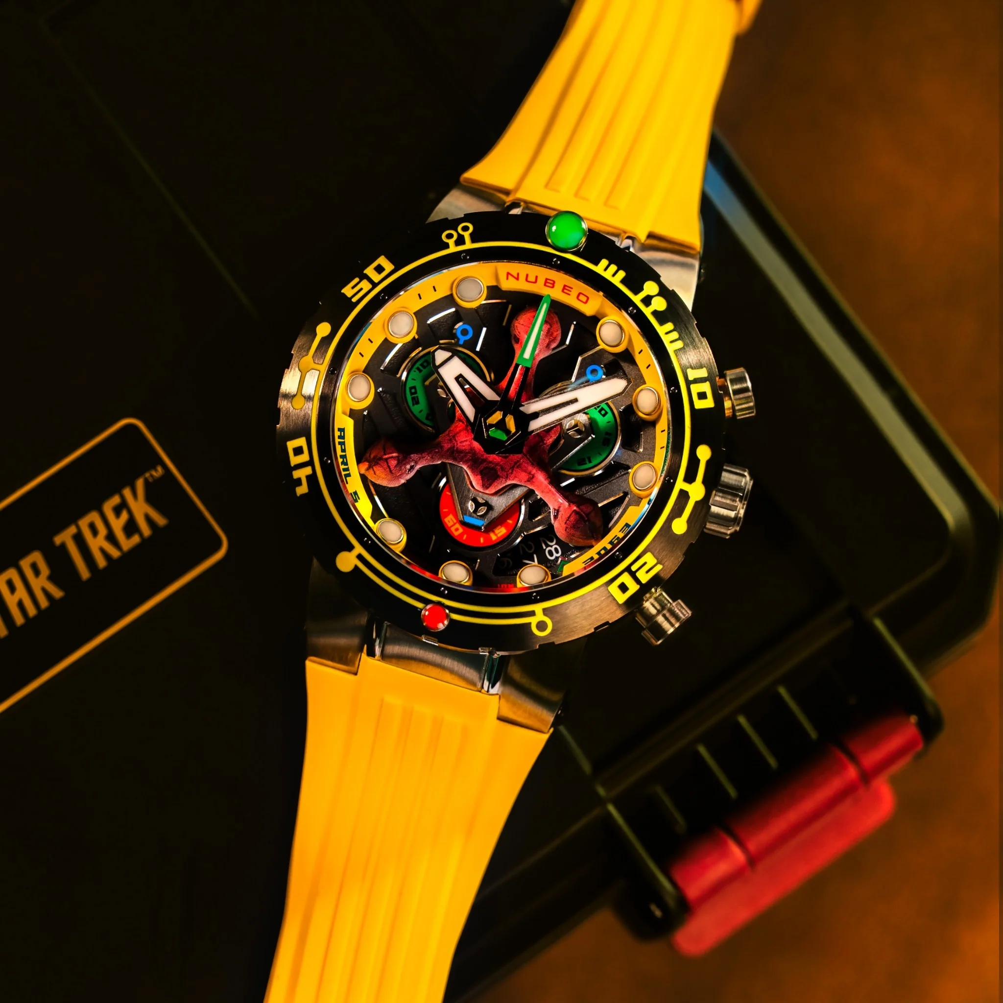 Nubeo Men's 48mm Opportunity Star Trek First Contact Day Limited Edition Strap Watch - Image 10
