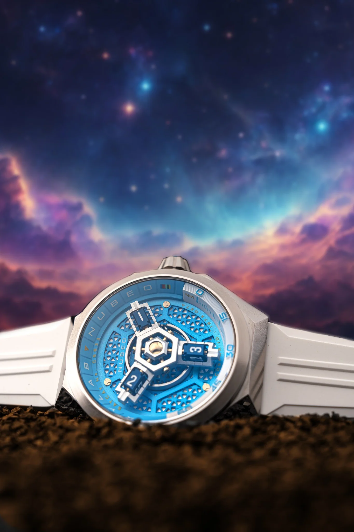 Nubeo Men's 48mm Skylab Automatic Limited Edition Interchangeable Strap Watch - Image 9